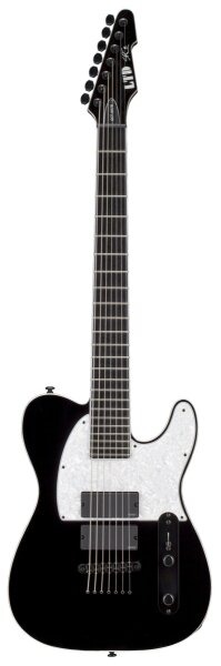ESP LTD SCT-607B Stephen Carpenter Baritone Electric Guitar, 7-String (with Case), Black