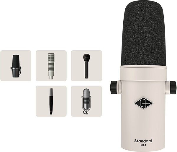 Universal Audio SD-1 Standard Dynamic Microphone with Hemisphere Mic Modeling Plug-in, New, Hemisphere