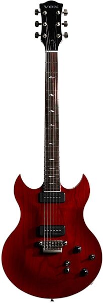 Vox SDC-55 Electric Guitar (with Gig Bag), Transparent Red