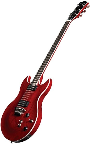 Vox SDC-55 Electric Guitar (with Gig Bag), Transparent Red - Side