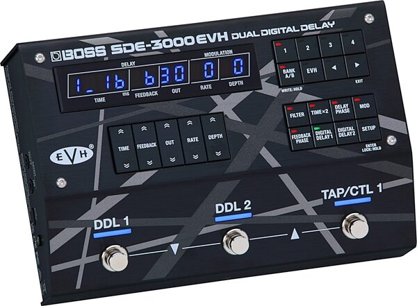 Boss SDE-3000EVH Dual Digital Delay Pedal, New, Action Position Back