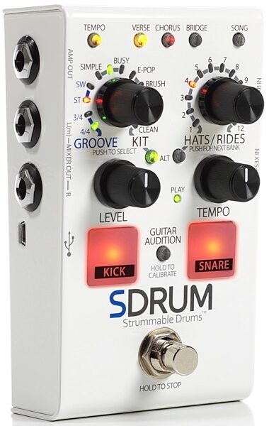 DigiTech SDRUM Strummable Drums Pedal, Side