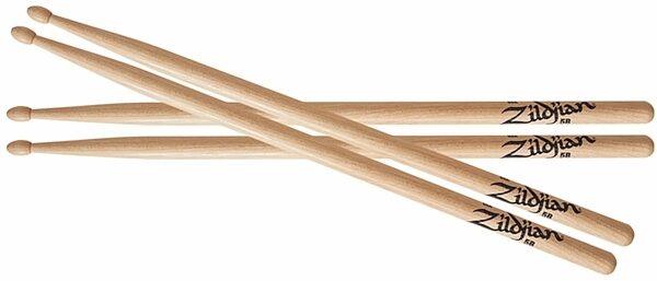 Zildjian Hickory Series 5B Wood Tip Drum Sticks (2-Pack), Main