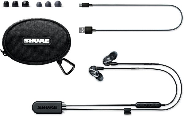 Shure SE215+BT2 Bluetooth 5 Wireless Sound Isolating Earphones, Accessories