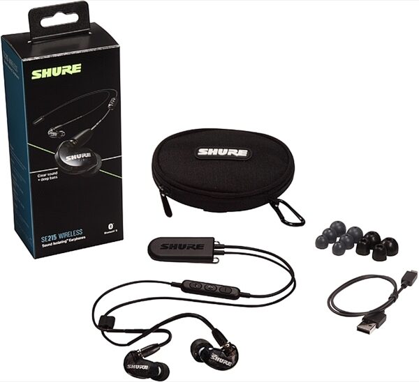Shure SE215+BT2 Bluetooth 5 Wireless Sound Isolating Earphones, What's Included