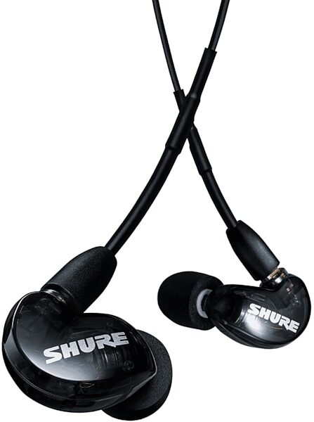 Shure SE215DYCLUNI AONIC 215 Sound Isolating Earphones, Black, SE215DYBK+UNI, Blemished, Main