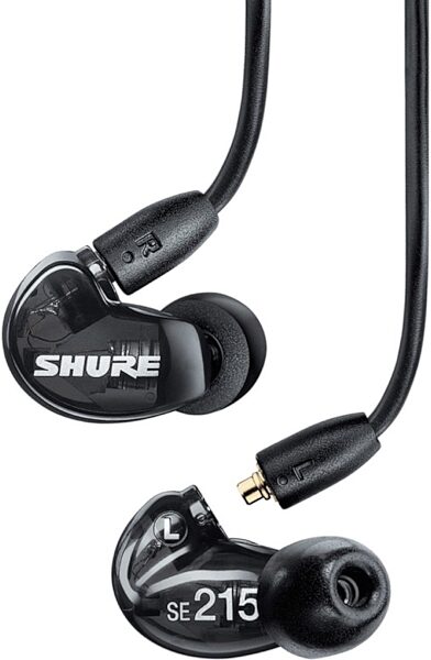 Shure SE215DYCLUNI AONIC 215 Sound Isolating Earphones, Black, SE215DYBK+UNI, Main