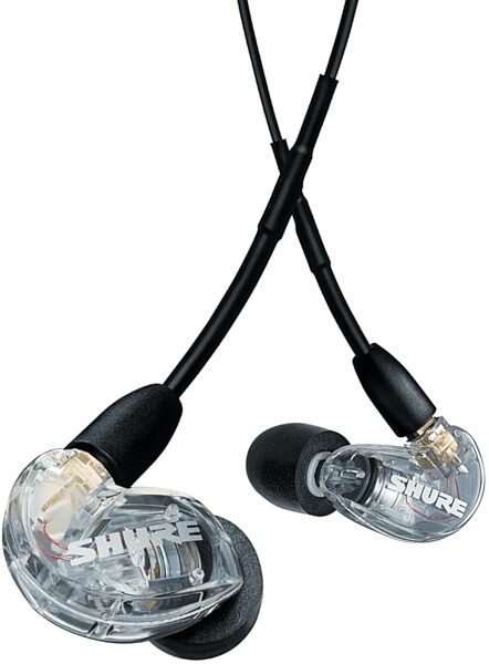 Shure AONIC 215 Sound Isolating Earphones, Clear, SE215DYCL+UNI, Open Box (Very Good), Main