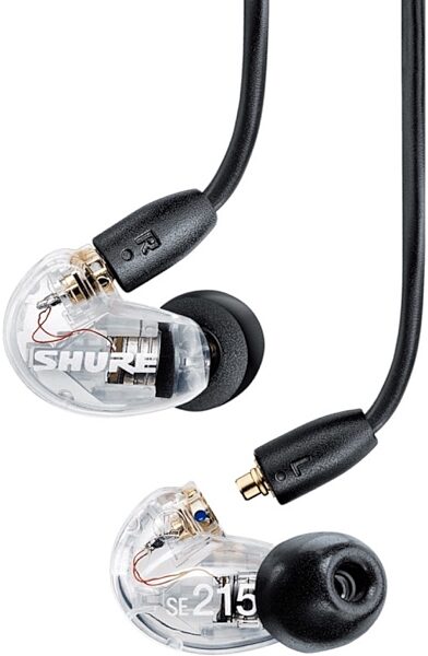 Shure AONIC 215 Sound Isolating Earphones, Clear, SE215DYCL+UNI, Open Box (Very Good), Main