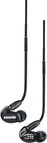 Shure SE215 Pro Sound Isolating Earphones, Transparent Black, SE215-K, Open Box (Very Good), Straight Hanging