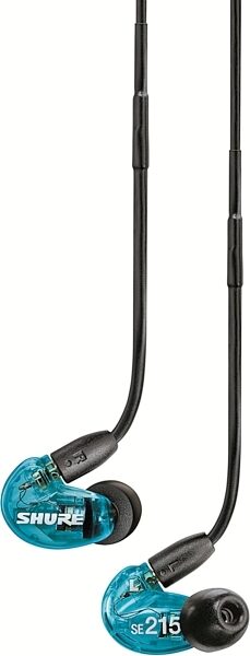 Shure SE215 Sound Isolating Earphones, Blue, SE215SPE, Special Edition, Straight Hanging