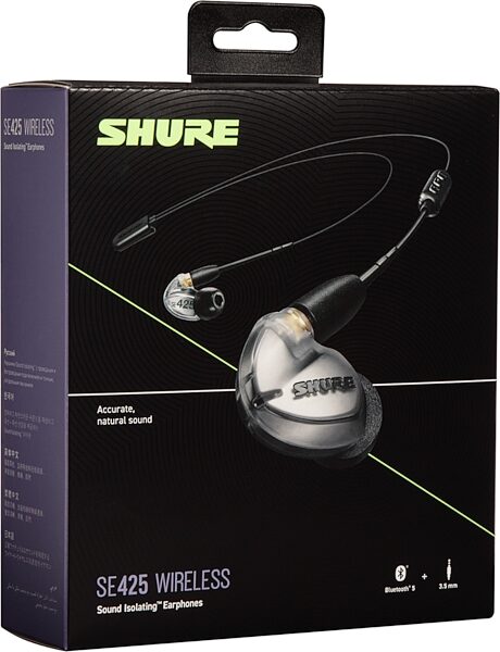 Shure SE425+BT2 Bluetooth 5 Wireless Sound Isolating Earphones, Box