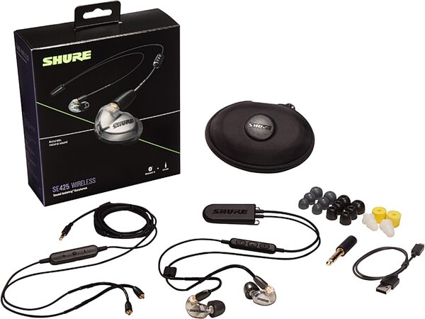 Shure SE425+BT2 Bluetooth 5 Wireless Sound Isolating Earphones, What's Included