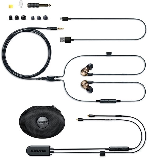 Shure SE535+BT2 Bluetooth 5 Wireless Sound Isolating Earphones, Accessories
