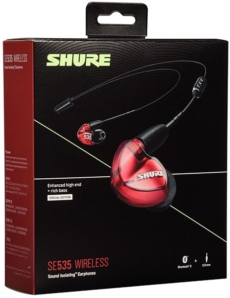Shure SE535+BT2 Bluetooth 5 Wireless Sound Isolating Earphones, Box