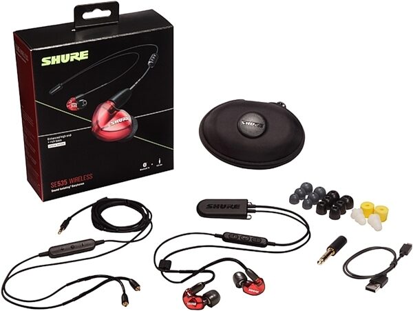 Shure SE535+BT2 Bluetooth 5 Wireless Sound Isolating Earphones, What's Included