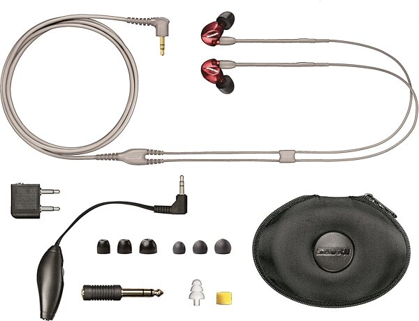 Shure SE535 Pro Sound Isolating Earphones, Limited Edition Red, SE535LTD, Detail Side