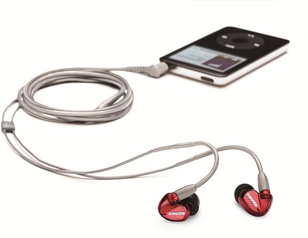 Shure SE535 Pro Sound Isolating Earphones, Limited Edition Red, SE535LTD, Detail Side