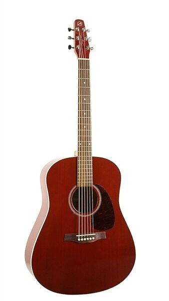Seagull S6 Cedar Top Acoustic-Electric Guitar, Transparent Red Gloss