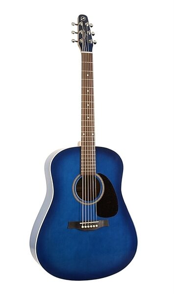 Seagull S6 Spruce Acoustic Guitar, Transparent Blue