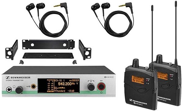 Sennheiser EW 300 IEM G3 Wireless In-Ear Monitor System, Dual Body Pack