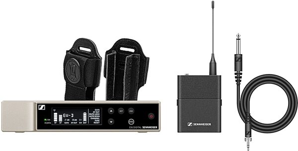 Sennheiser EW-D Ci1 Instrument Set Wireless System, Band Q1-6, Bundle with Levy&#039;s Bodypack Holder, pack