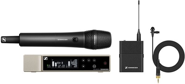 Sennheiser EW-D ME 2/835-S Combo Set Wireless Microphone System, Band Q1-6 (470.2-526 MHz), Action Position Back