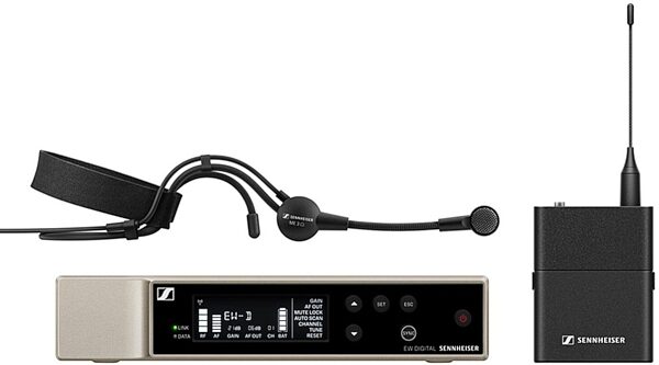 Sennheiser EW-D ME-3 Headmic Set Wireless Microphone System, Band Q1-6 (470.2-526 MHz), Action Position Back