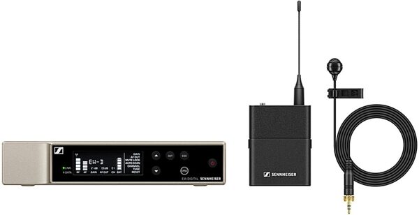 Sennheiser EW-D ME 4 Lavalier Set Wireless Microphone System, Band Q1-6 (470.2-526 MHz), Action Position Back