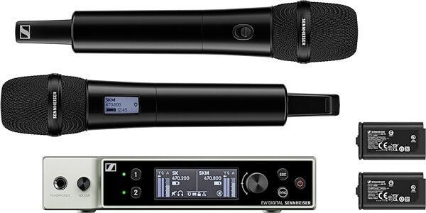 Sennheiser EW-DX 835-S Dual Vocal Set Wireless Microphone System, Band Q1-9, Action Position Back
