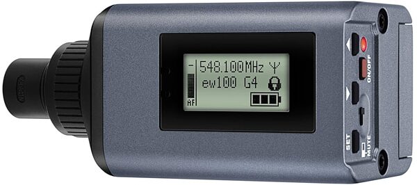 Sennheiser SKP100G4 Plug-On Wireless Transmitter, Band A (516 - 558 MHz), Action Position Back