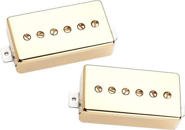 Seymour Duncan Hot Phat Cat Silencer Electric Guitar Pickup Set, Gold, Action Position Front