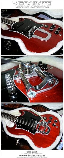 Vibramate V5-ST Short Tail Bigsby Mounting Kit, In Use