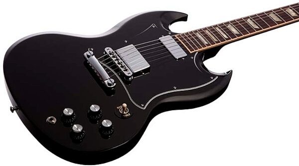 Gibson Limited Edition Run SG Standard 24 Fret Electric Guitar, with Firebird pickup (and Case), Ebony Closeup