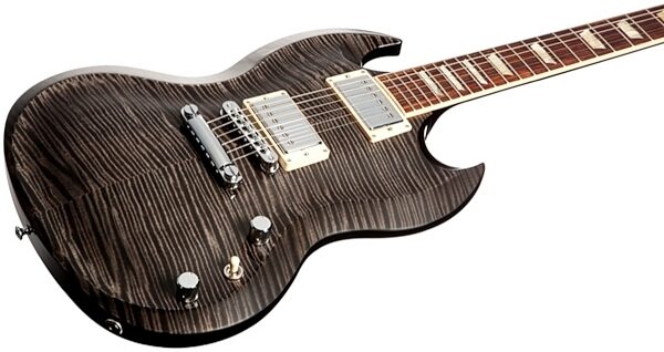 Gibson SG Diablo Premium Plus Electric Guitar (with Case), Transparent Black Closeup
