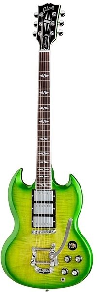 Gibson SG Deluxe Electric Guitar (with Case), Lime Burst