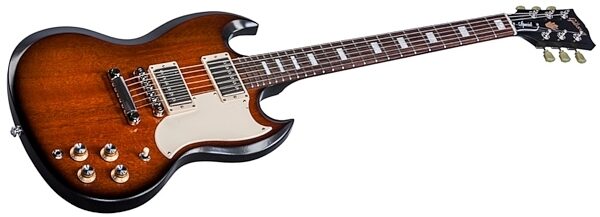 Gibson 2017 SG Special T Electric Guitar (with Gig Bag), Satin Vintage Sunburst Closeup