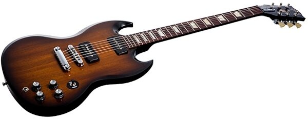 Gibson SG '50s Tribute Min-ETune Electric Guitar, Vintage Sunburst Closeup
