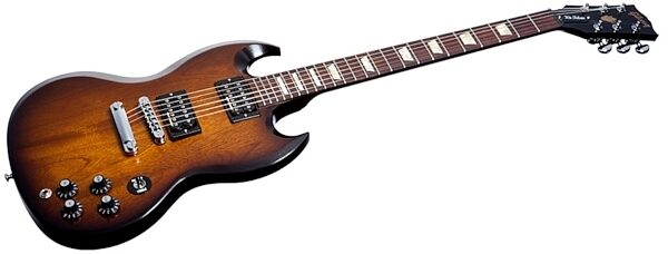Gibson SG '70s Tribute Electric Guitar, Vintage Sunburst Closeup