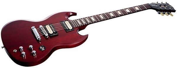 Gibson SG Future Tribute Min-ETune Electric Guitar, Heritage Cherry Closeup