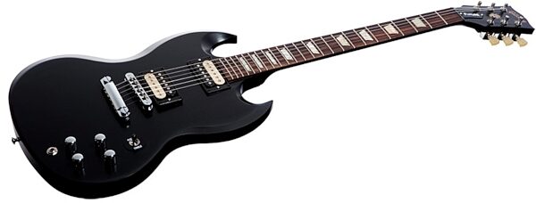 Gibson SG Future Tribute Min-ETune Electric Guitar, Ebony Closeup