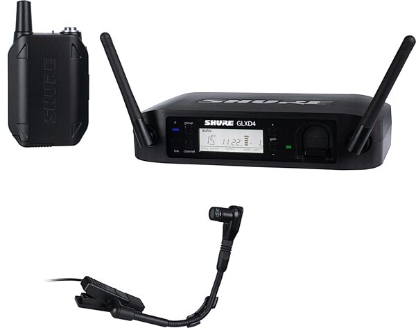Shure GLXD14/B98 Digital Wireless Beta 98H/C Instrument Microphone System, Action Position Back