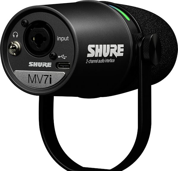 Shure MV7i Smart Microphone with Audio Interface, New, Action Position Back