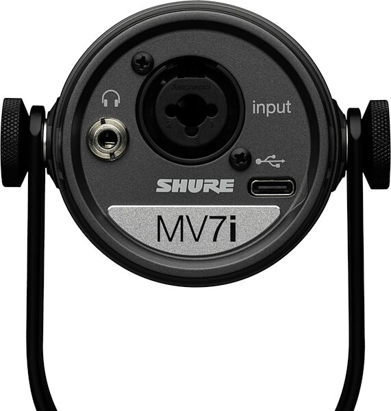 Shure MV7i Smart Microphone with Audio Interface, New, Action Position Back