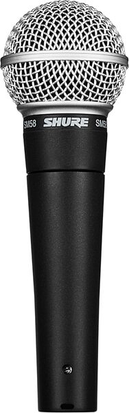 Shure SM58 Dynamic Handheld Microphone, Standard, with Tripod Boom Stand, Action Position Back