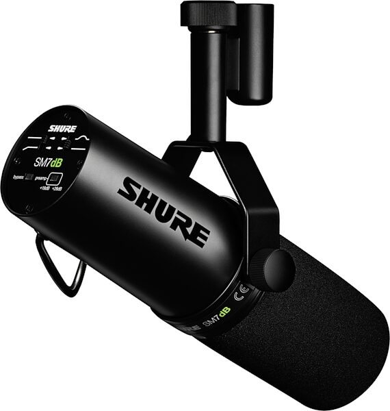 Shure SM7dB Active Cardioid Dynamic Broadcast Microphone, New, Rear Angle