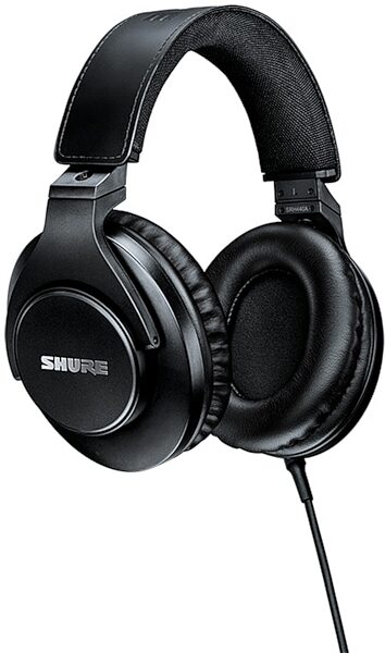 Shure MV7+ Hybrid USB/XLR Podcast Microphone, Black, Bundle with Headphones, Action Position Back