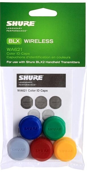 Shure WA621 Color ID Caps for BLX2 Handheld Transmitters, New, Package
