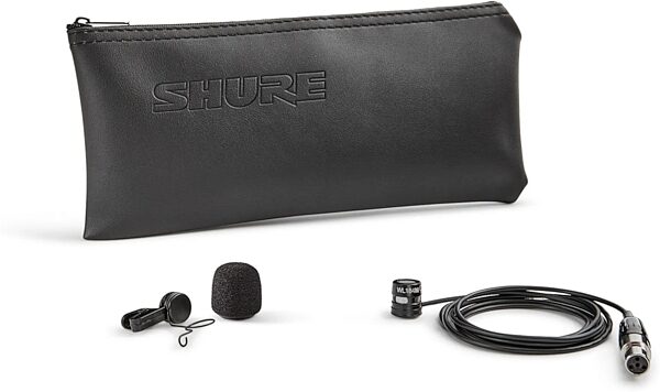 Shure WL184M Supercardioid Lavalier Microphone, TQG/TA4F Connector, Black, Action Position Back
