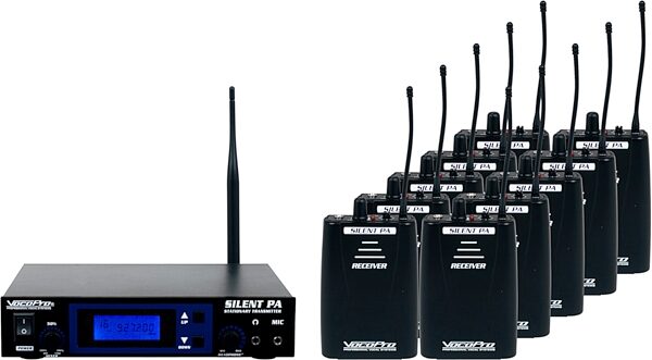 VocoPro SilentPA-SEMINAR10 UHF Wireless Audio System with 10 Bodypack Recivers, New, Main